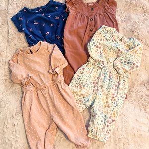(4) Old Navy Rompers- 2 LS and 2 SS